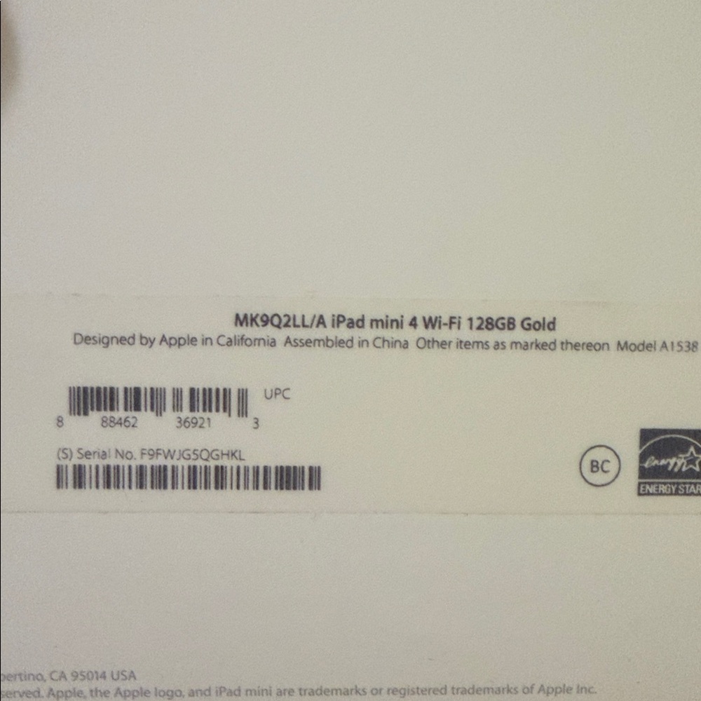 iPad mini 4 wifi 128 GB gold - Picture 7 of 8